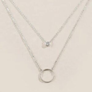 Francescas Isadora Sterling Double Layer Necklace
